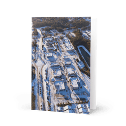 Snowy Bannerman Crossings | Greeting Card — 5.83″×8.27″
